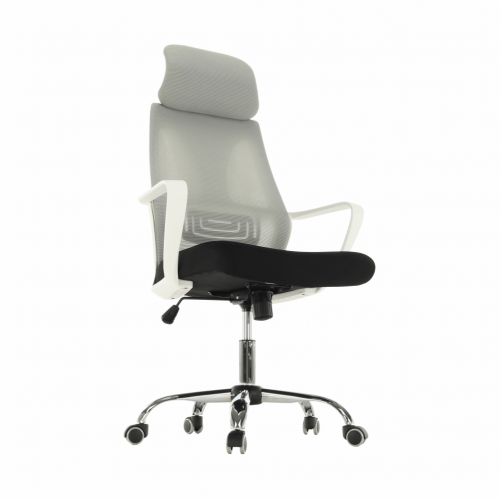 Kancelárske kreslo, sivá/čierna/biela, TAXIS