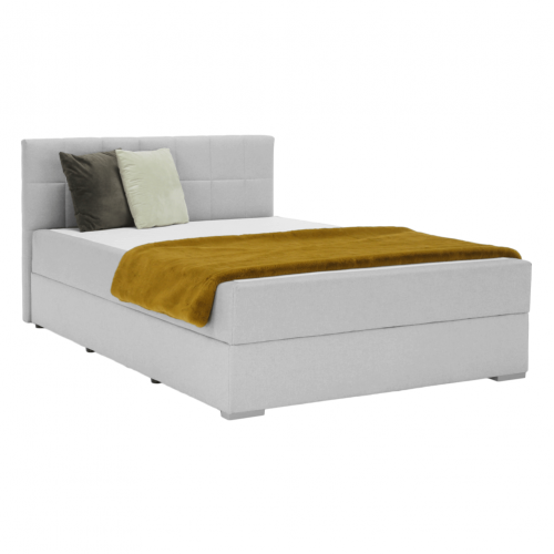 Boxspringová posteľ 140x200, svetlosivá, FERATA KOMFORT