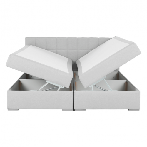 Boxspringová posteľ 180x200, svetlosivá, FERATA KOMFORT