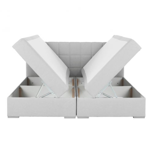 Boxspringová posteľ 180x200, svetlosivá, FERATA KOMFORT