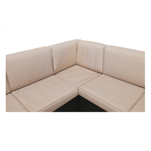 Záhradný 3-dielny ratanový set, hnedá/béžová, RODEN