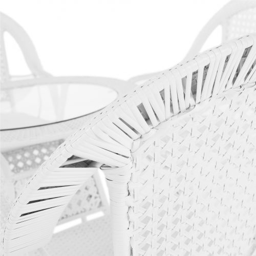 Záhradný set 1+4, biela, KOVEN