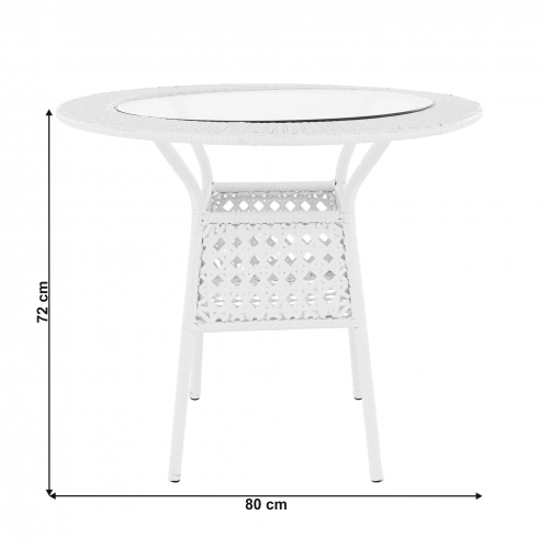 Záhradný set 1+4, biela, KOVEN