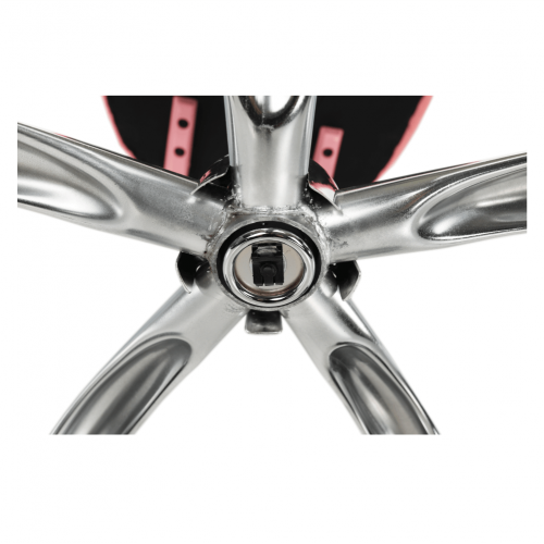 Otočná stolička, ružová/chróm, SELVA