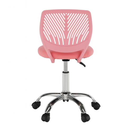 Otočná stolička, ružová/chróm, SELVA