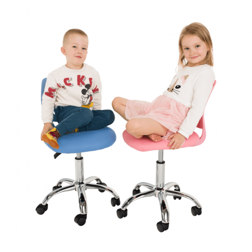 Otočná stolička, ružová/chróm, SELVA