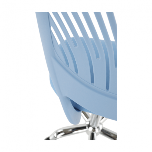 Otočná stolička, modrá/chróm, SELVA