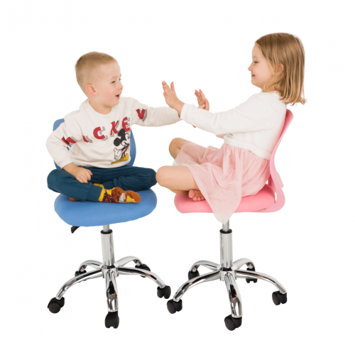 Otočná stolička, modrá/chróm, SELVA