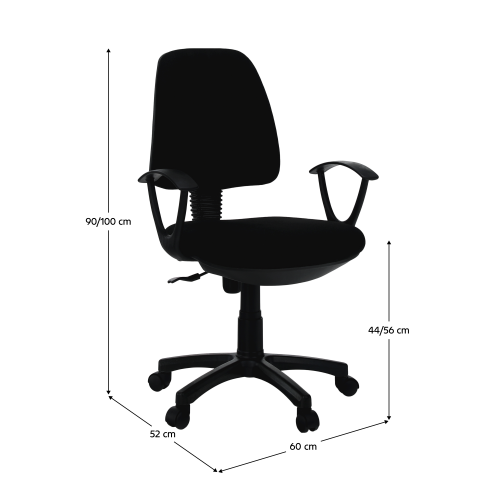 Kancelárska stolička, čierna, COLBY NEW