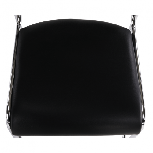 Zasadacia stolička, čierna ekokoža, BULUT