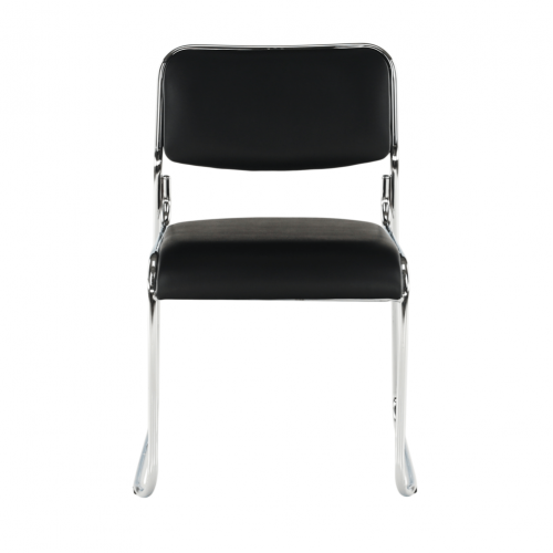 Zasadacia stolička, čierna ekokoža, BULUT