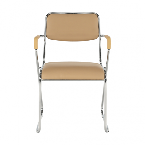 Zasadacia stolička, hnedá ekokoža, DERYA