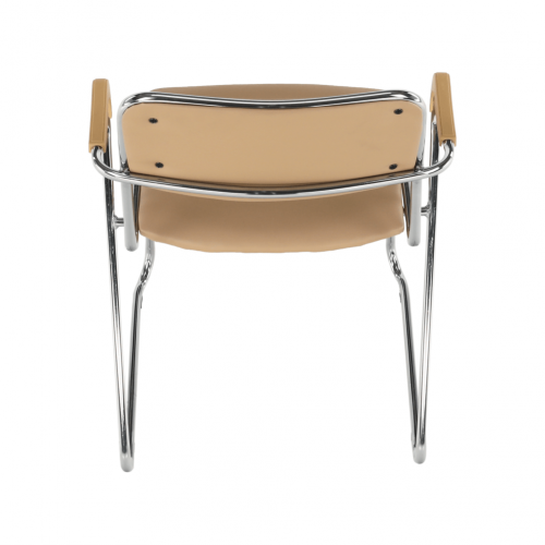 Zasadacia stolička, hnedá ekokoža, DERYA