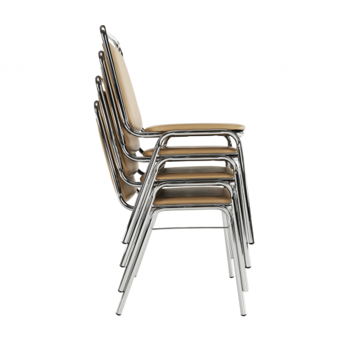 Zasadacia stolička, hnedá ekokoža, ZEKI