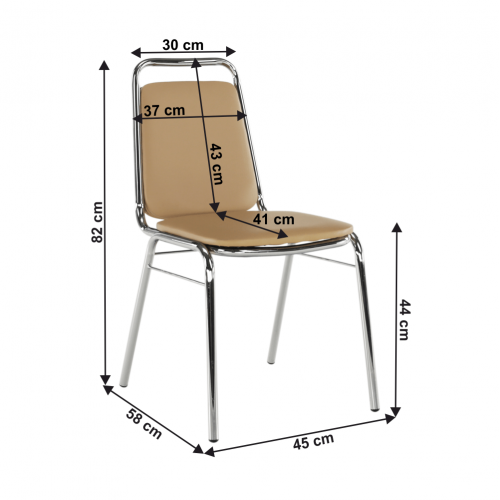 Zasadacia stolička, hnedá ekokoža, ZEKI