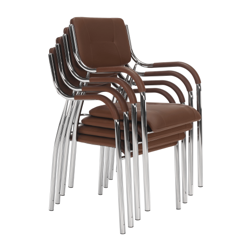 Stohovateľná stolička, hnedá, ILHAM