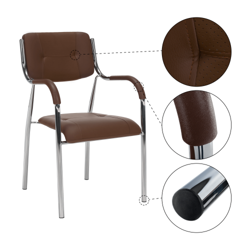 Stohovateľná stolička, hnedá, ILHAM