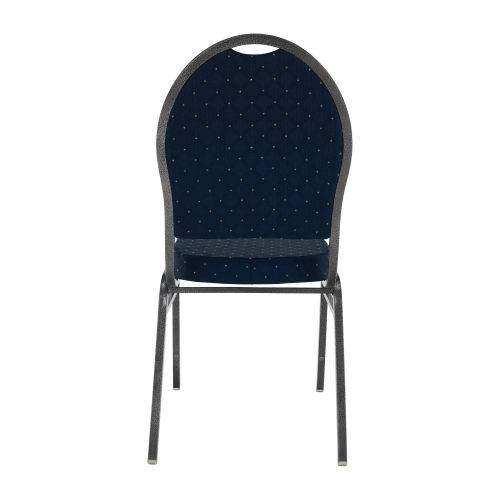 Stolička, stohovateľná, látka modrá/sivý rám, JEFF 3 NEW