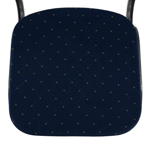 Stolička, stohovateľná, látka modrá/sivý rám, JEFF 3 NEW