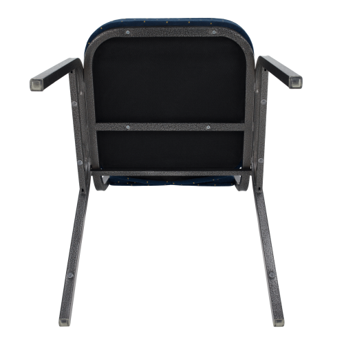 Stolička, stohovateľná, látka modrá/sivý rám, JEFF 3 NEW