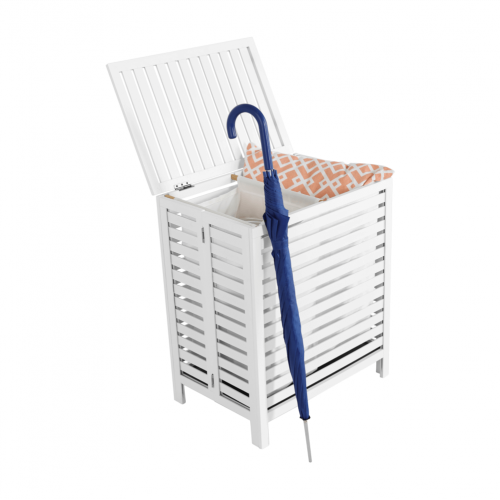 Kôš na bielizeň, biela, MENORK