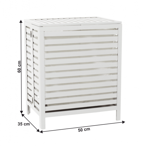 Kôš na bielizeň, biela, MENORK