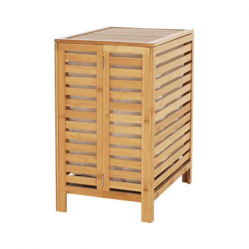 Kôš na bielizeň, prírodný bambus/biela, MENORK