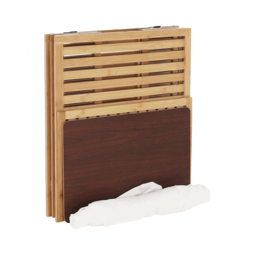 Kôš na bielizeň, prírodný bambus/biela, MENORK