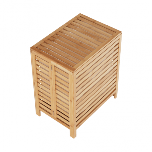 Kôš na bielizeň, prírodný bambus/biela, MENORK