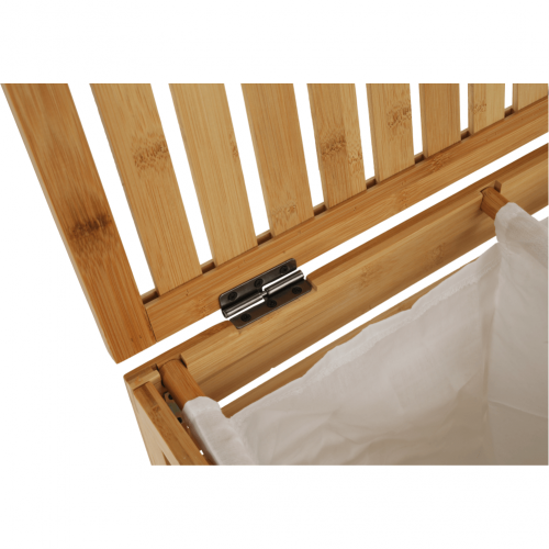 Kôš na bielizeň, prírodný bambus/biela, MENORK