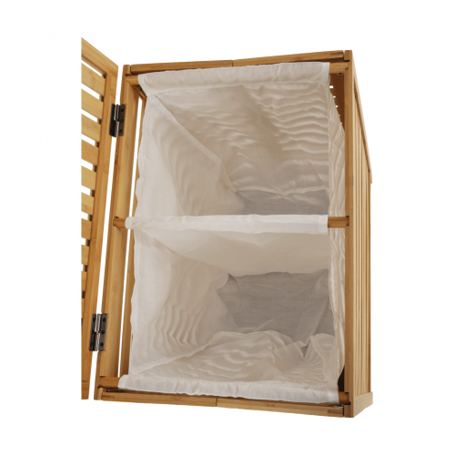 Kôš na bielizeň, prírodný bambus/biela, MENORK