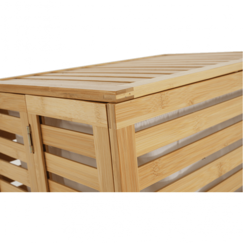 Kôš na bielizeň, prírodný bambus/biela, MENORK