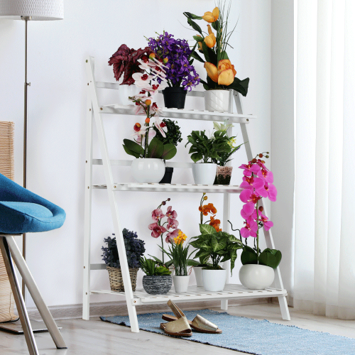 Skladací regál, biela, NEPEL TYP 1 + darček