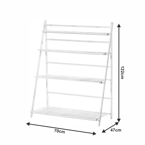 Skladací regál, biela, NEPEL TYP 2 + darček
