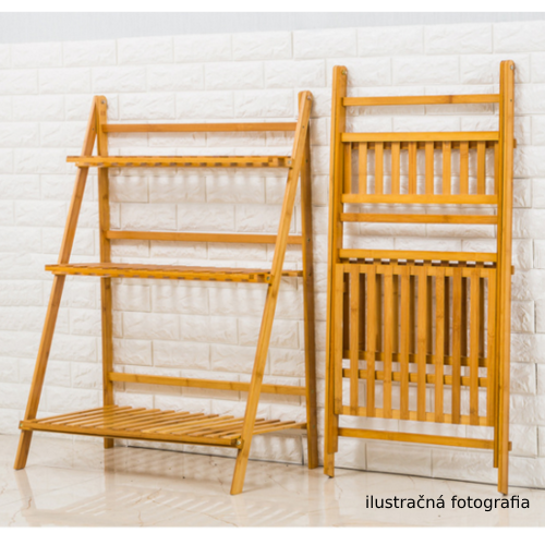 Skladací regál, biela, NEPEL TYP 2 + darček