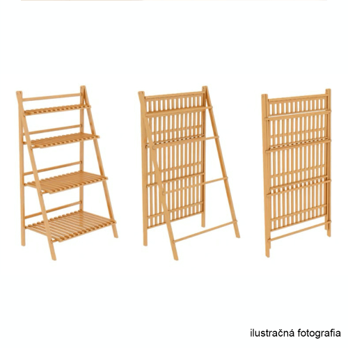 Skladací regál, biela, NEPEL TYP 2 + darček