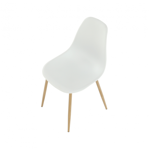 Stolička, biela/prírodná, SINTIA