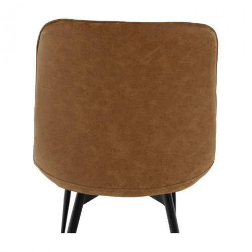 Stolička, ekokoža hnedá camel/čierna, HAZAL
