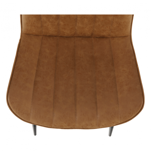 Stolička, ekokoža hnedá camel/čierna, HAZAL