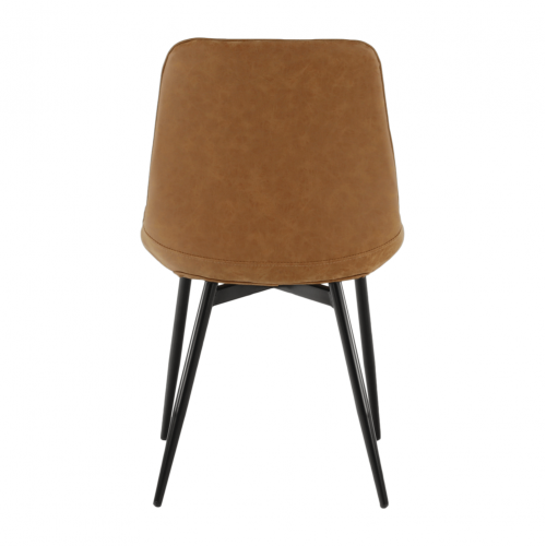 Stolička, ekokoža hnedá camel/čierna, HAZAL