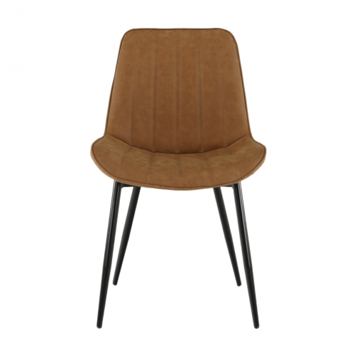 Stolička, ekokoža hnedá camel/čierna, HAZAL