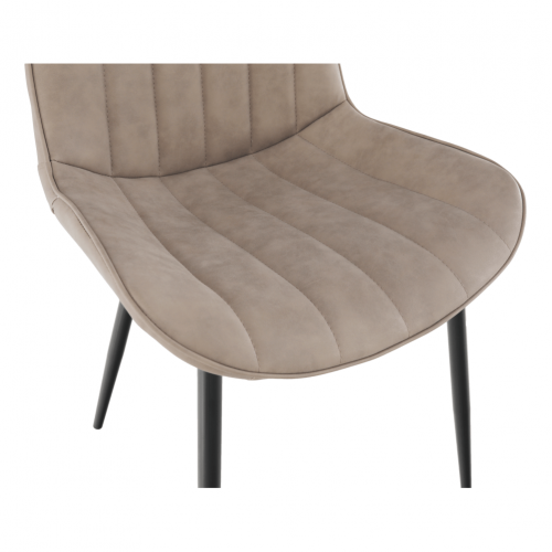 Stolička, ekokoža sivohnedá taupe/čierna, HAZAL