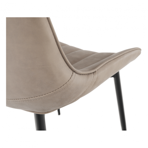 Stolička, ekokoža sivohnedá taupe/čierna, HAZAL