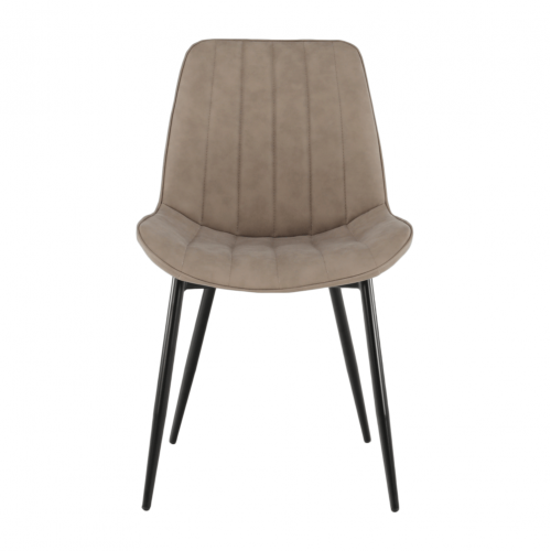 Stolička, ekokoža sivohnedá taupe/čierna, HAZAL