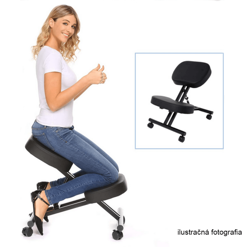 Ergonomická kľakačka, sivá/čierna, RUFUS