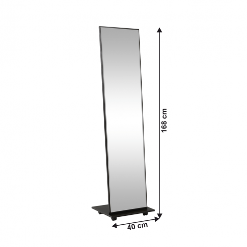 Zrkadlo na kolieskach, čierna, NEPTUN