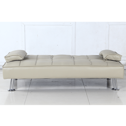 Rozkladacia pohovka, béžová ekokoža, GOLDIA NEW