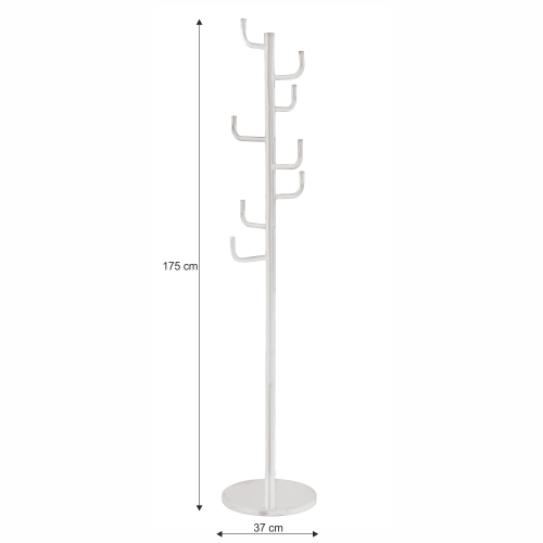 Vešiak, biela/mramor, ELDER