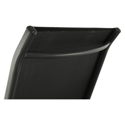 Stohovateľné polohovacie záhradné lehátko, čierna/sivá, ATREO