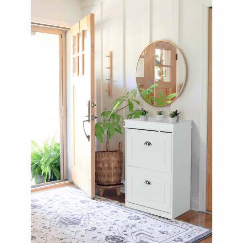 Botník, 2-radový, biela, SEBER TYP 1